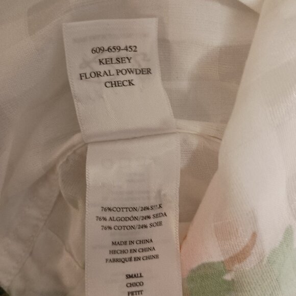 Rails Women’s Kelsey Floral Powder Check Blouse with Front Tie Size S Small - Picture 11 of 16
